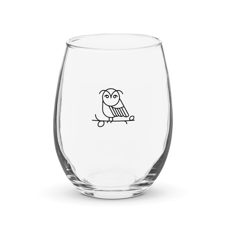 Stemless wine glass