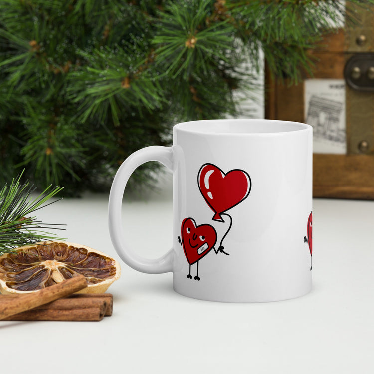 White glossy mug