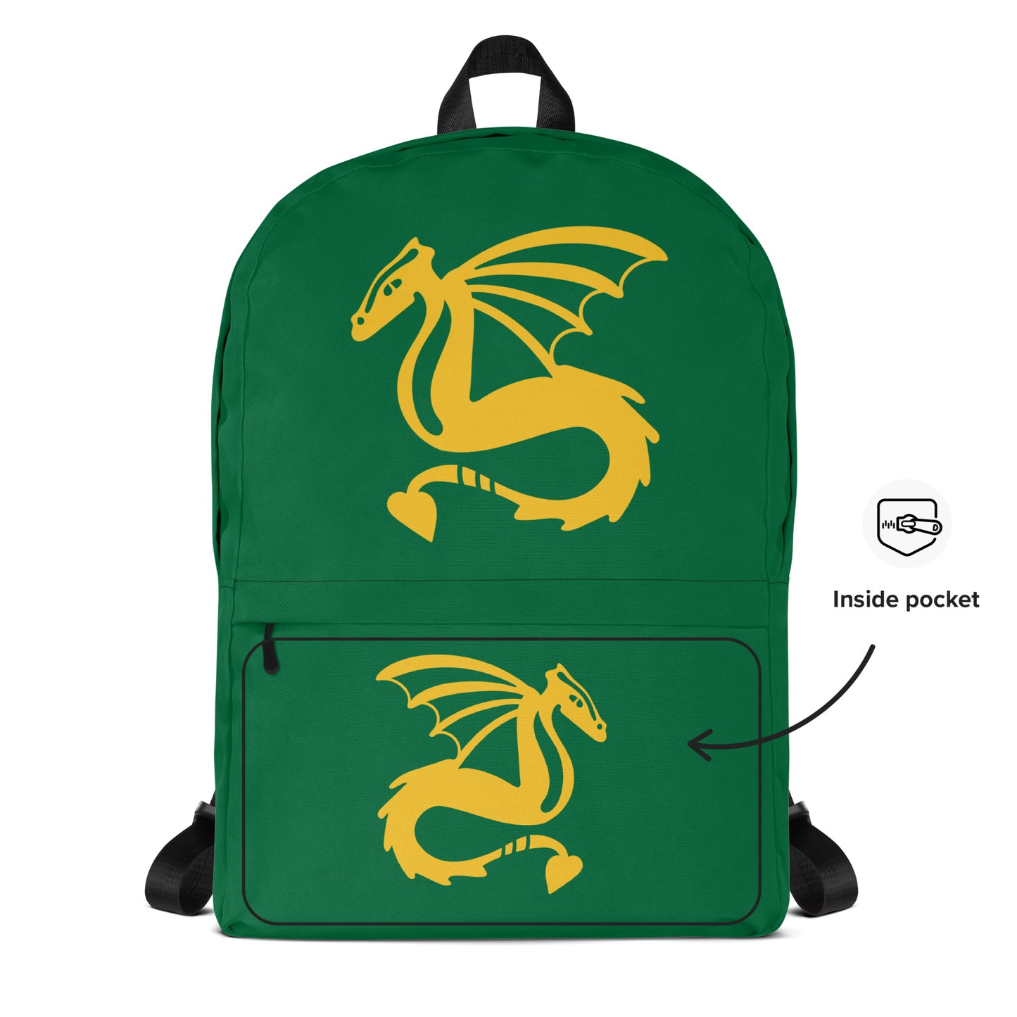 All-Over Print Backpack – Jewel and Yellow