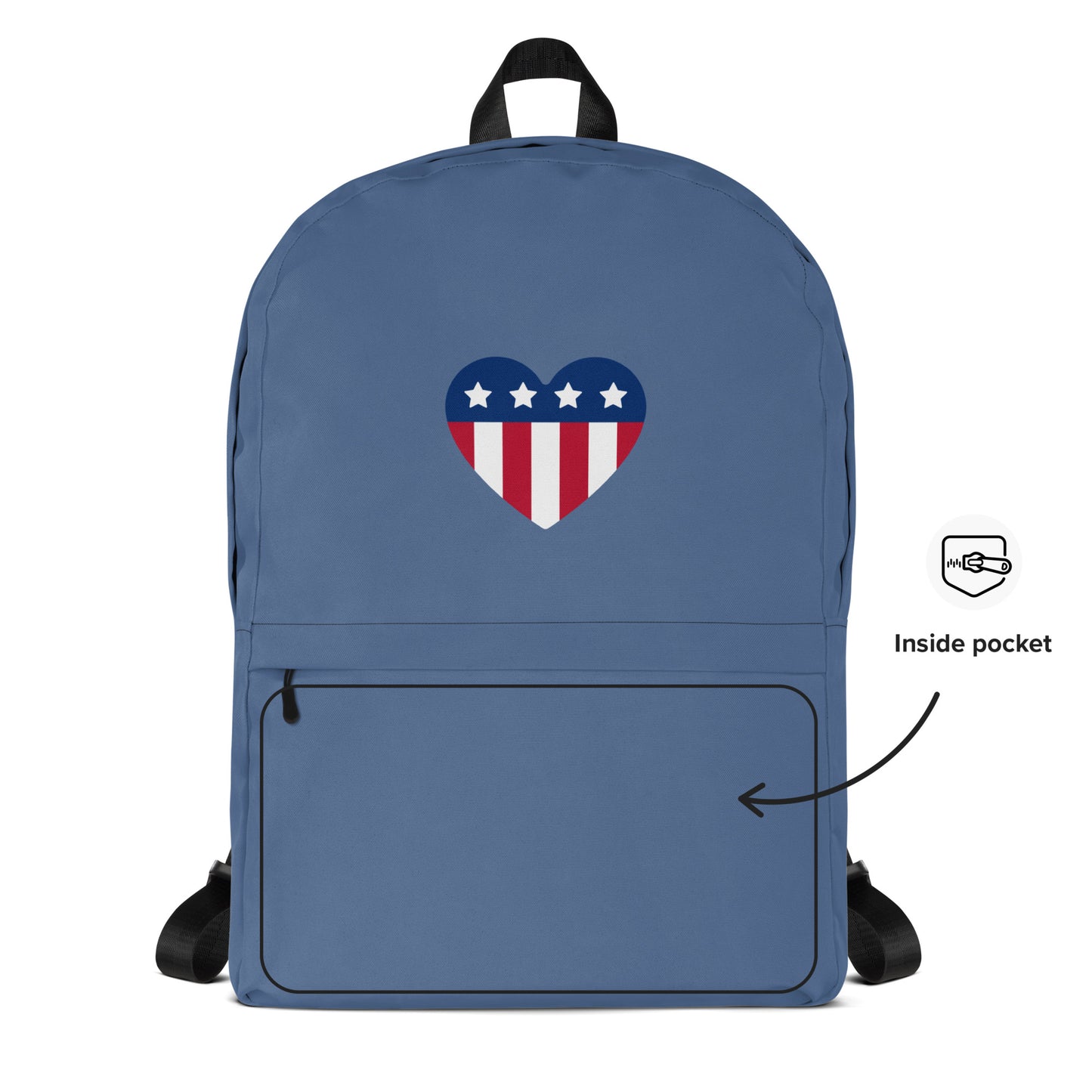 All-Over Print Backpack-Slate Blue
