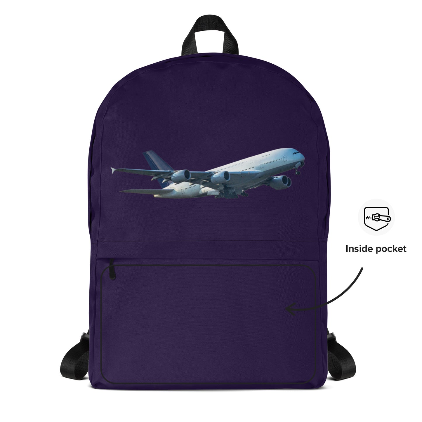 All-Over Print Backpack – Deep Purple