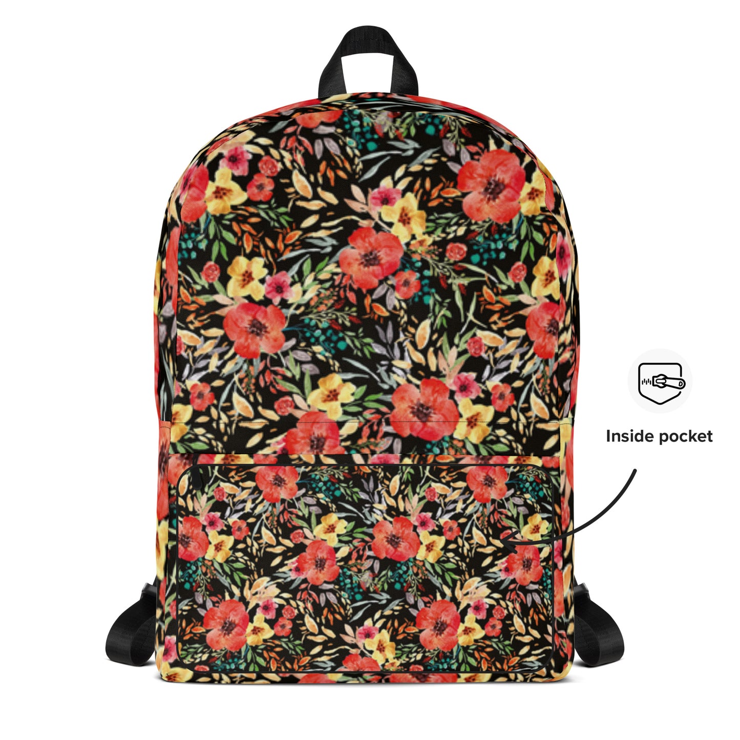 All-Over Print Backpack-Midnight Garden