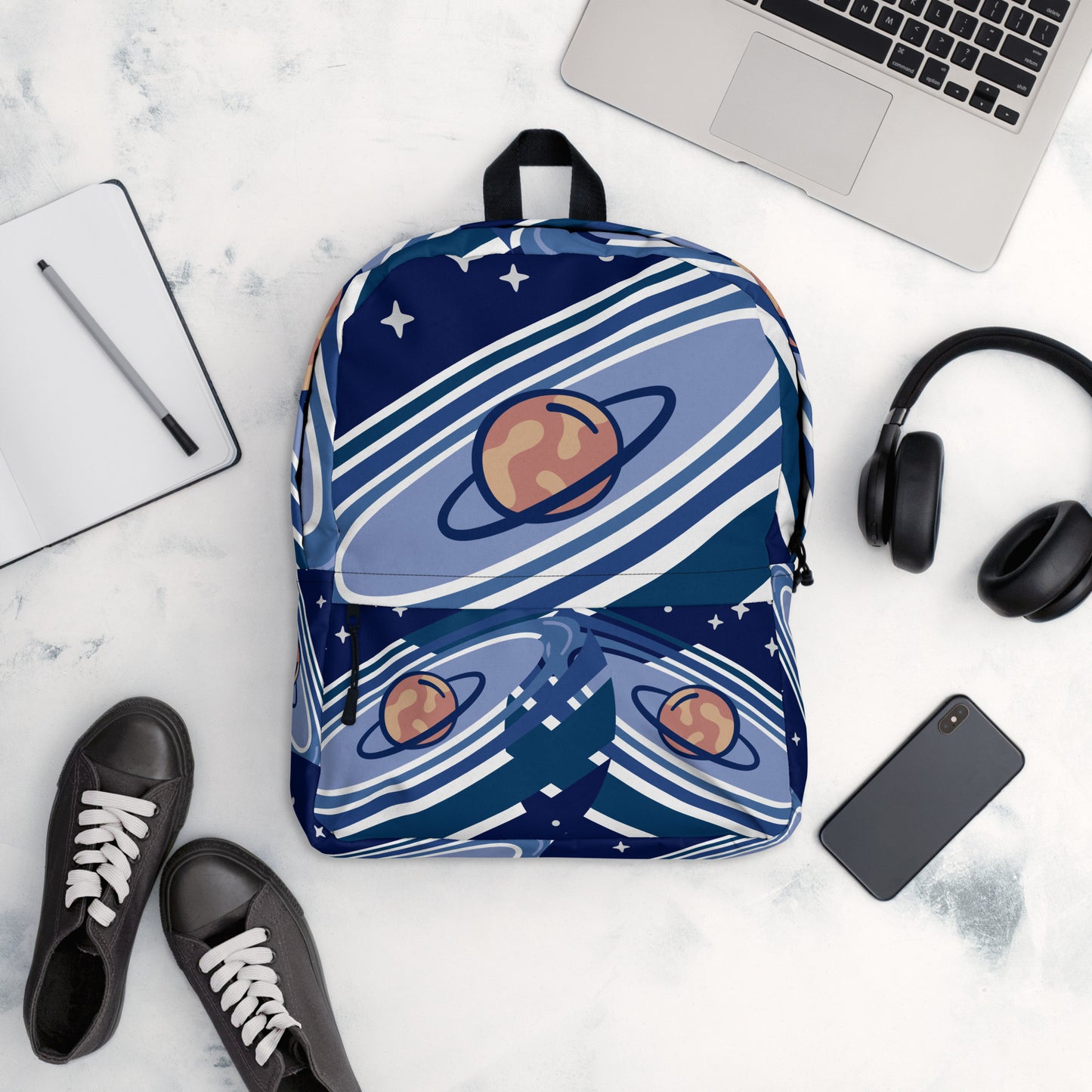 All-Over Print Backpack-Galaxy Blue