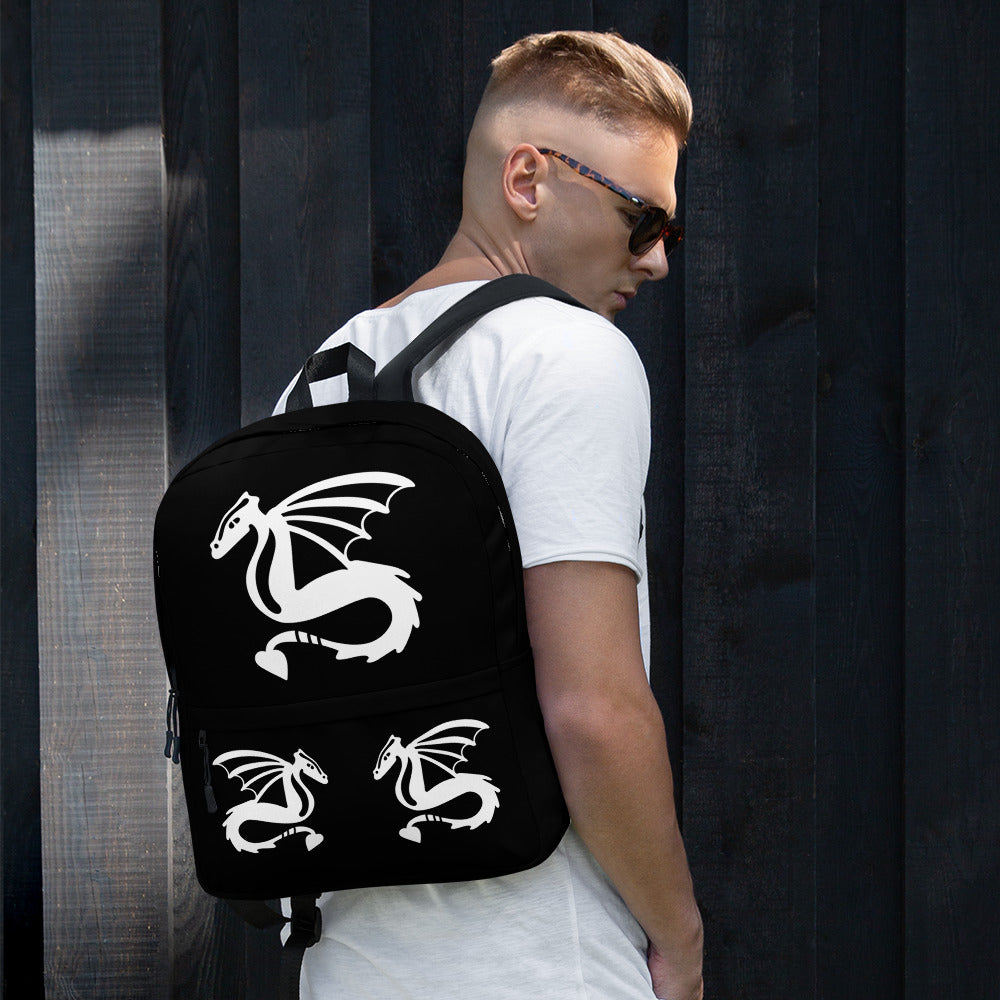 All-Over Print Backpack – Black and White