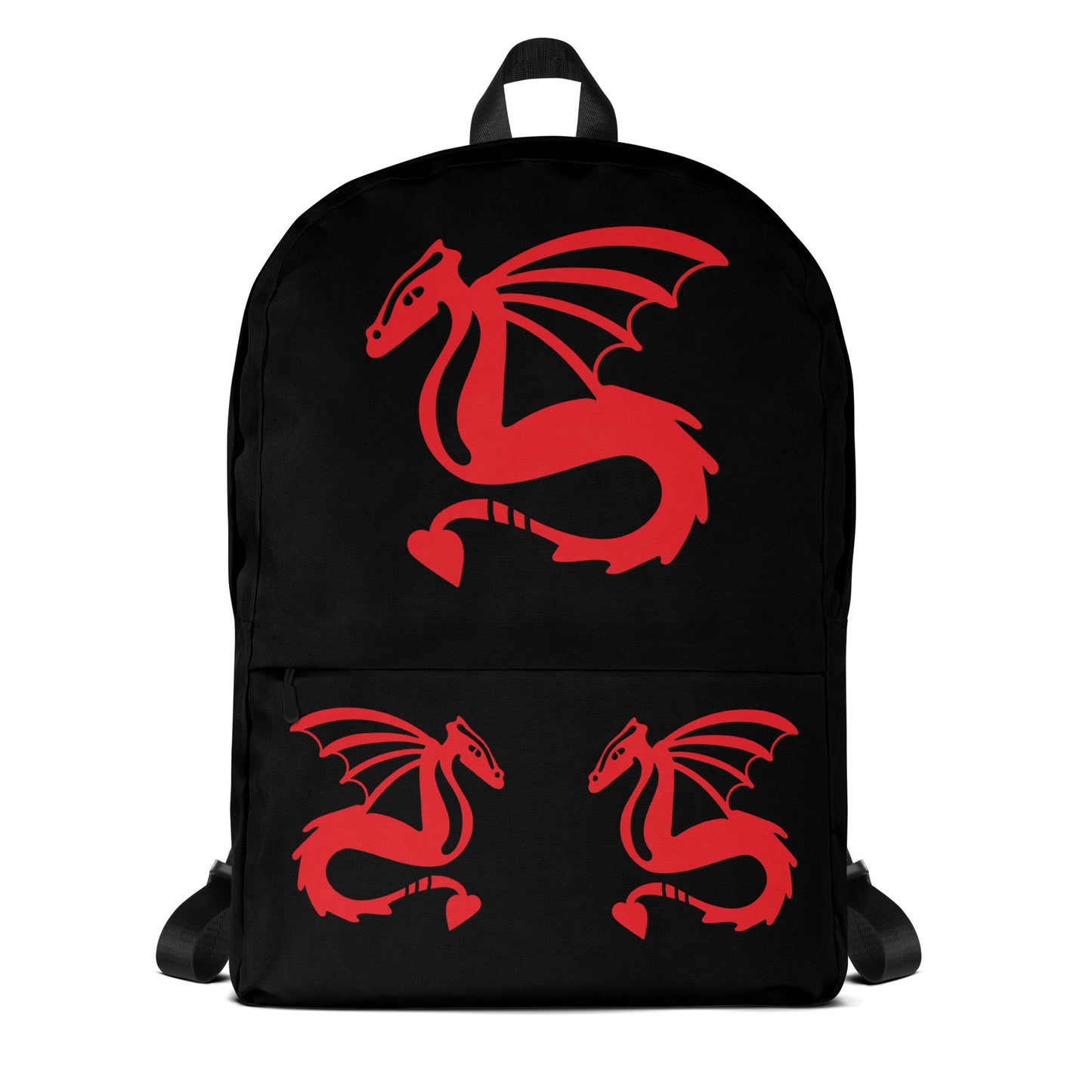 All-Over Print Backpack – Black and Red