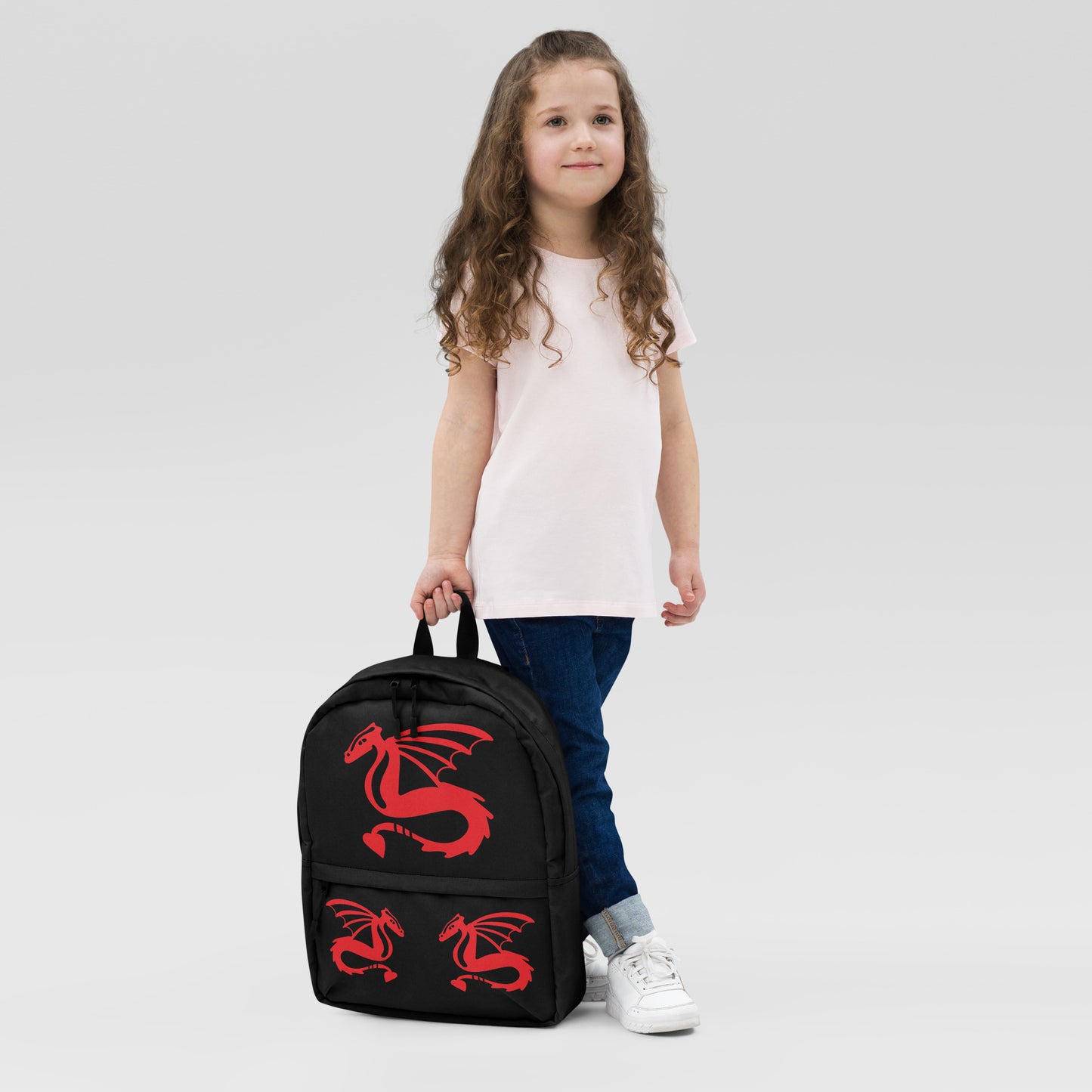 All-Over Print Backpack – Black and Red