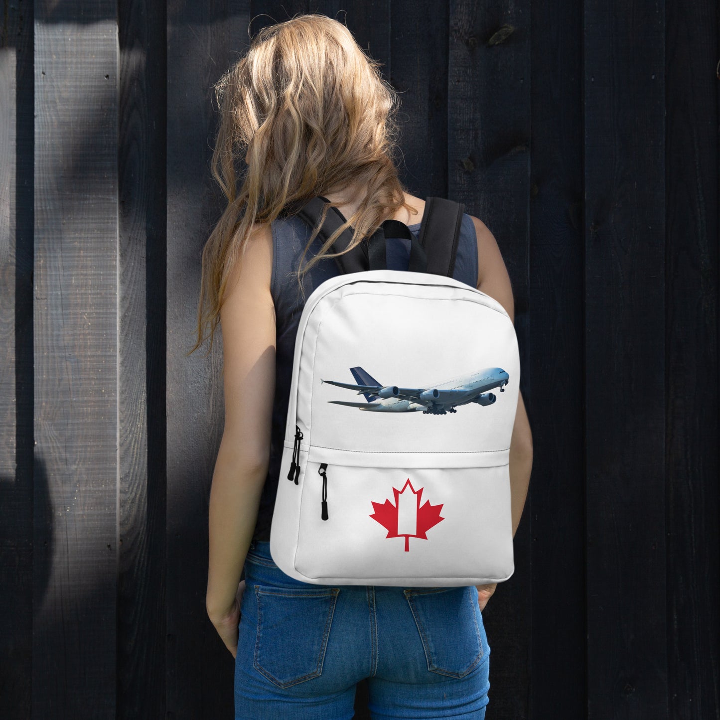 All-Over Print Backpack – White