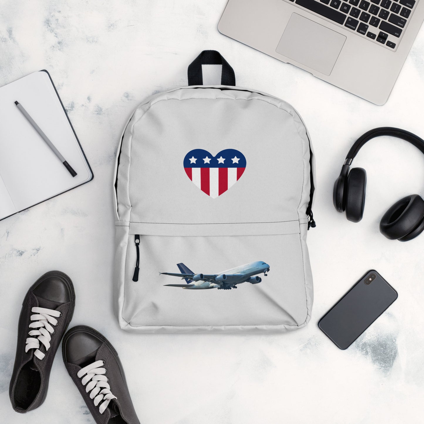 All-Over Print Backpack – Whisper Grey