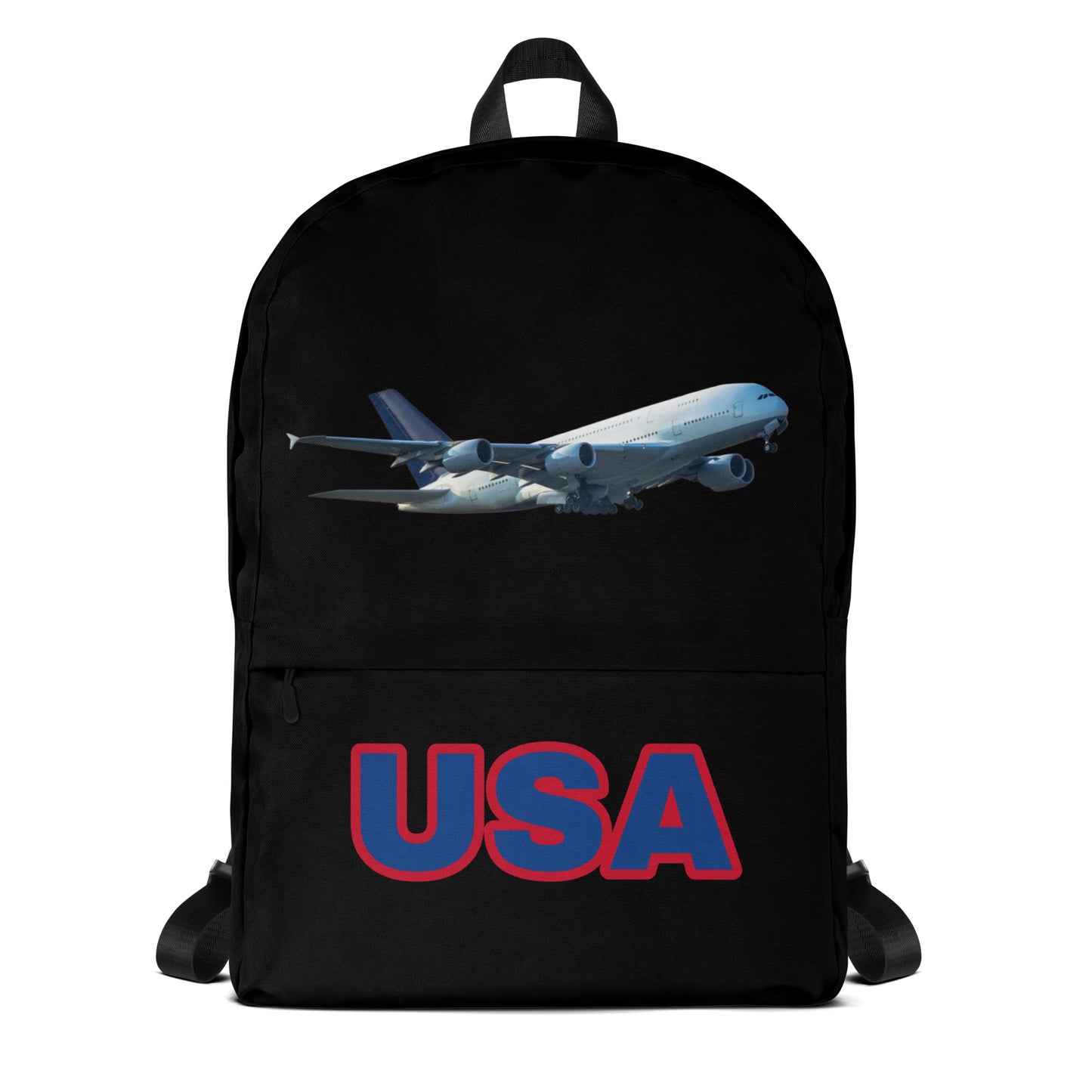 All-Over Print Backpack-Black