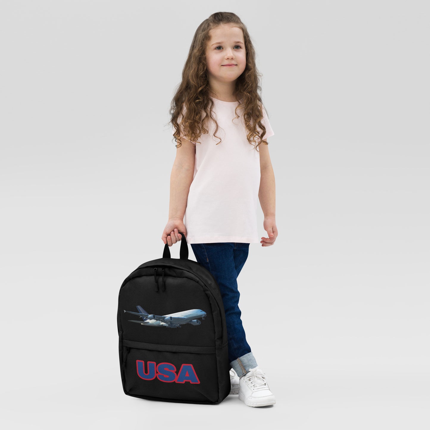 All-Over Print Backpack-Black