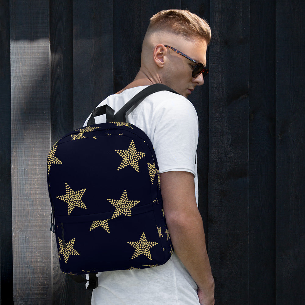All-Over Print Backpack-Golden Stars