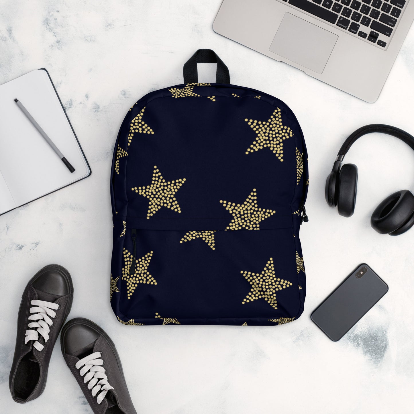 All-Over Print Backpack-Golden Stars