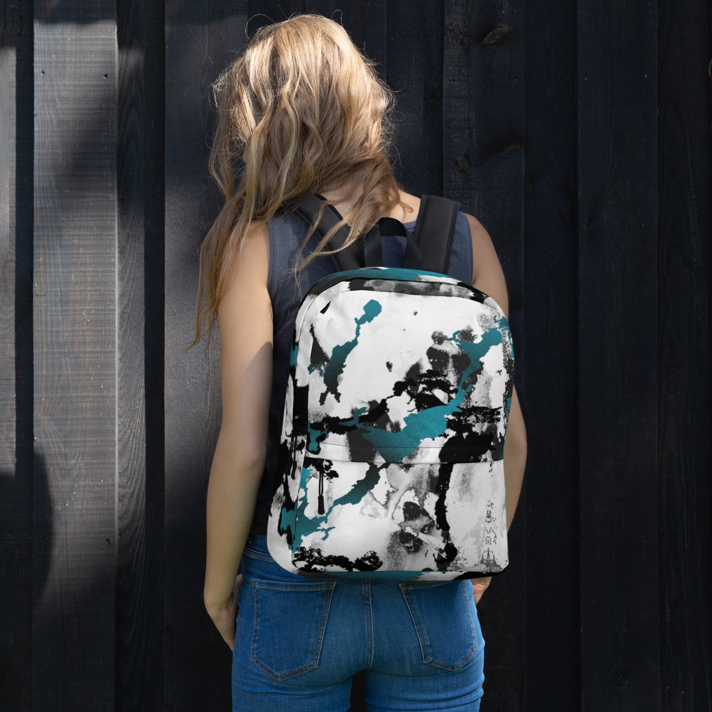All-Over Print Backpack – Aqua Splash