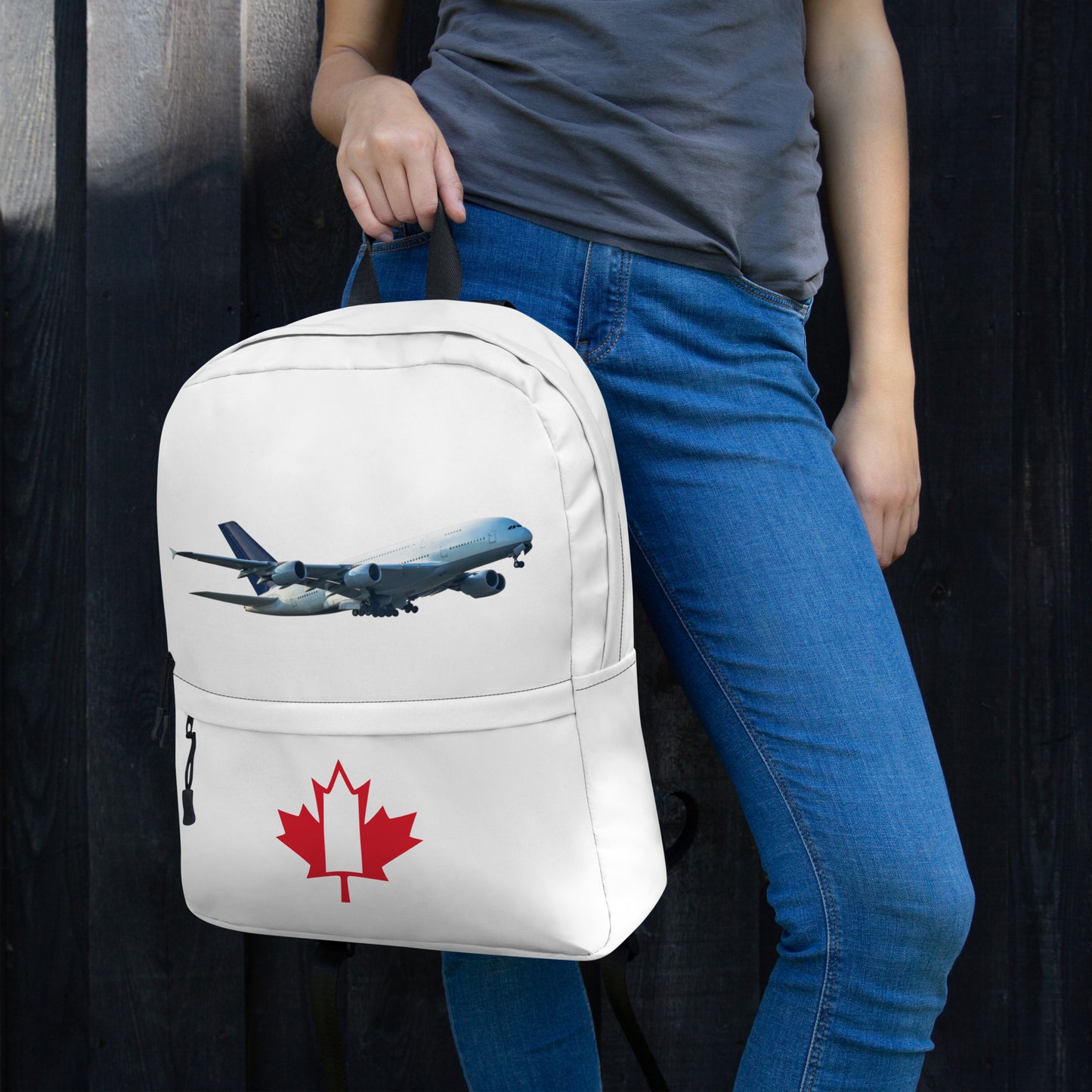 All-Over Print Backpack – White