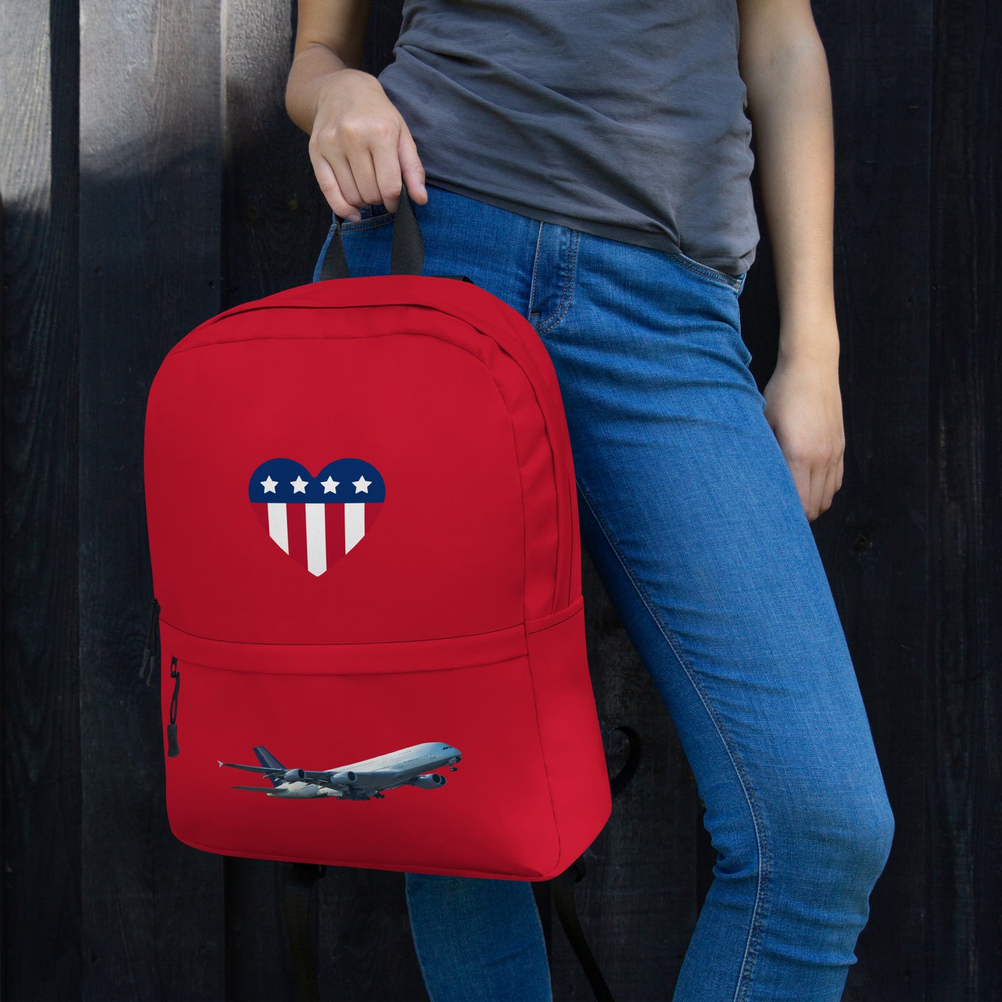 All-Over Print Backpack – Red