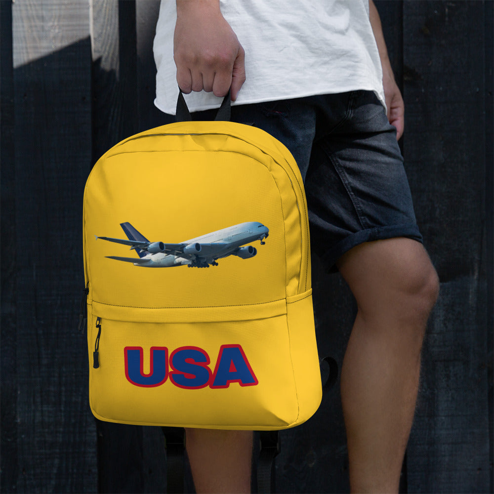 All-Over Print Backpack – Yellow