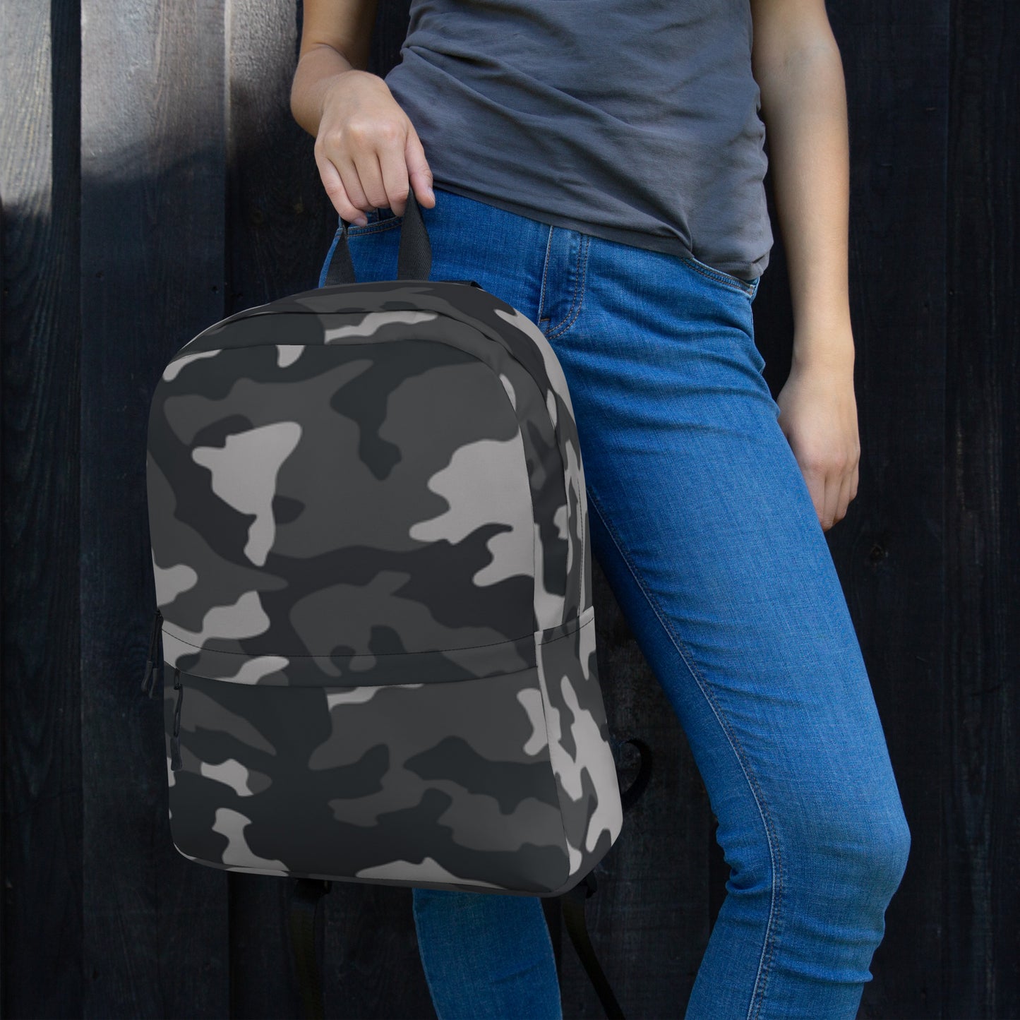 All-Over Print Backpack – Camo Black