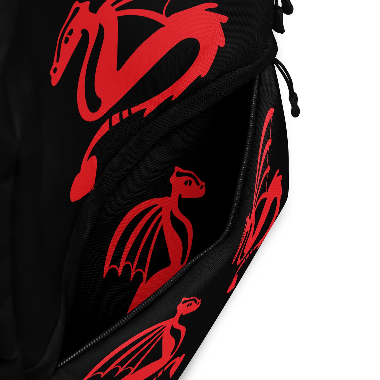 All-Over Print Backpack – Black and Red