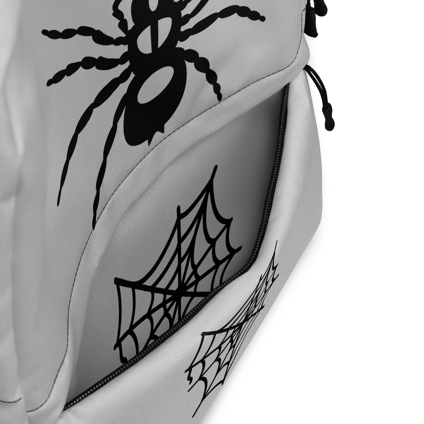 All-Over Print Backpack – Silver and Black