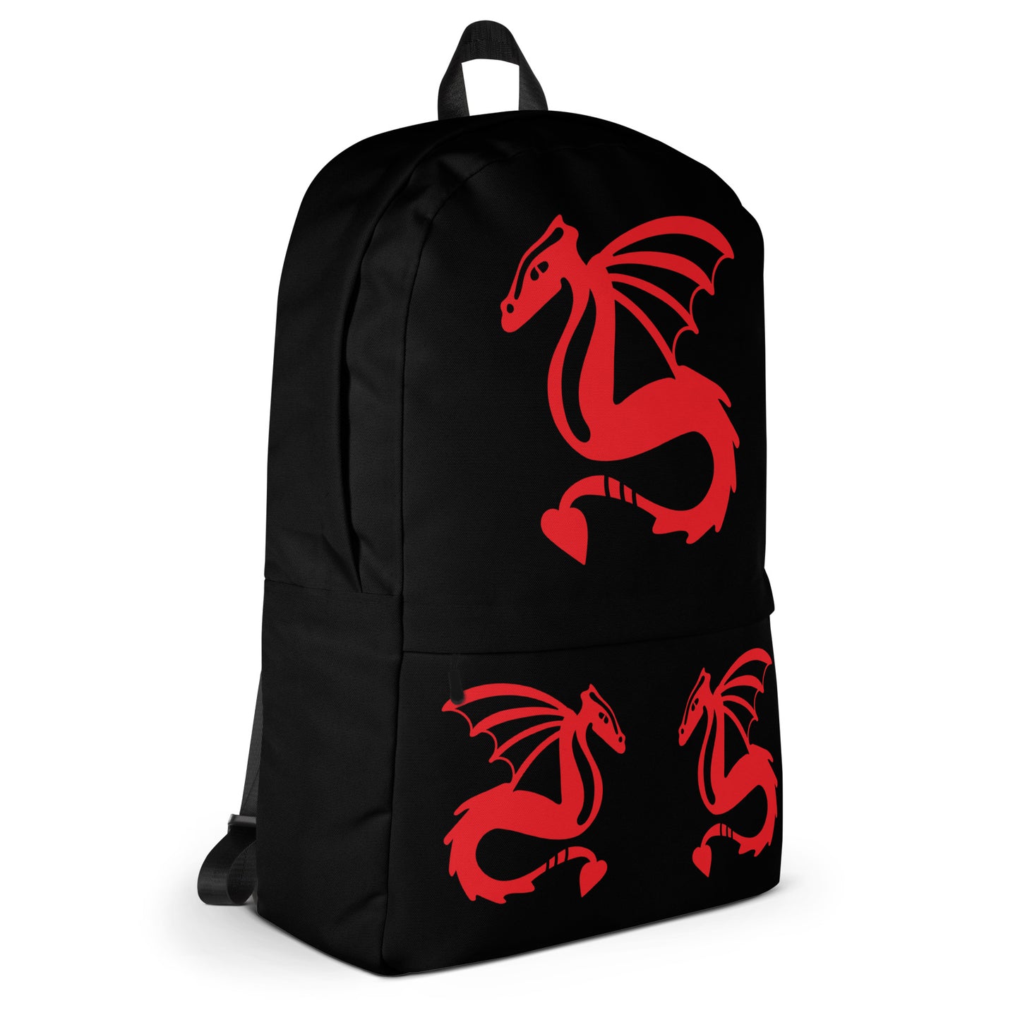 All-Over Print Backpack – Black and Red