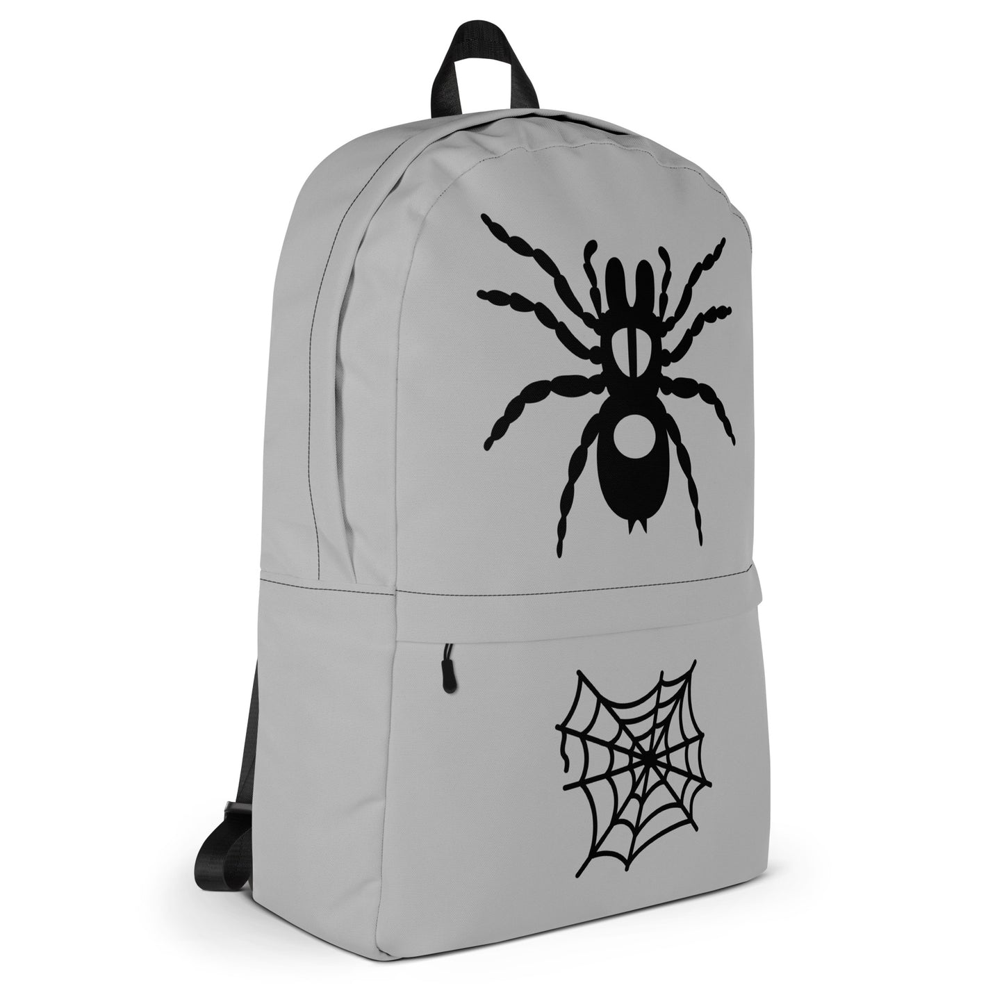 All-Over Print Backpack – Silver and Black