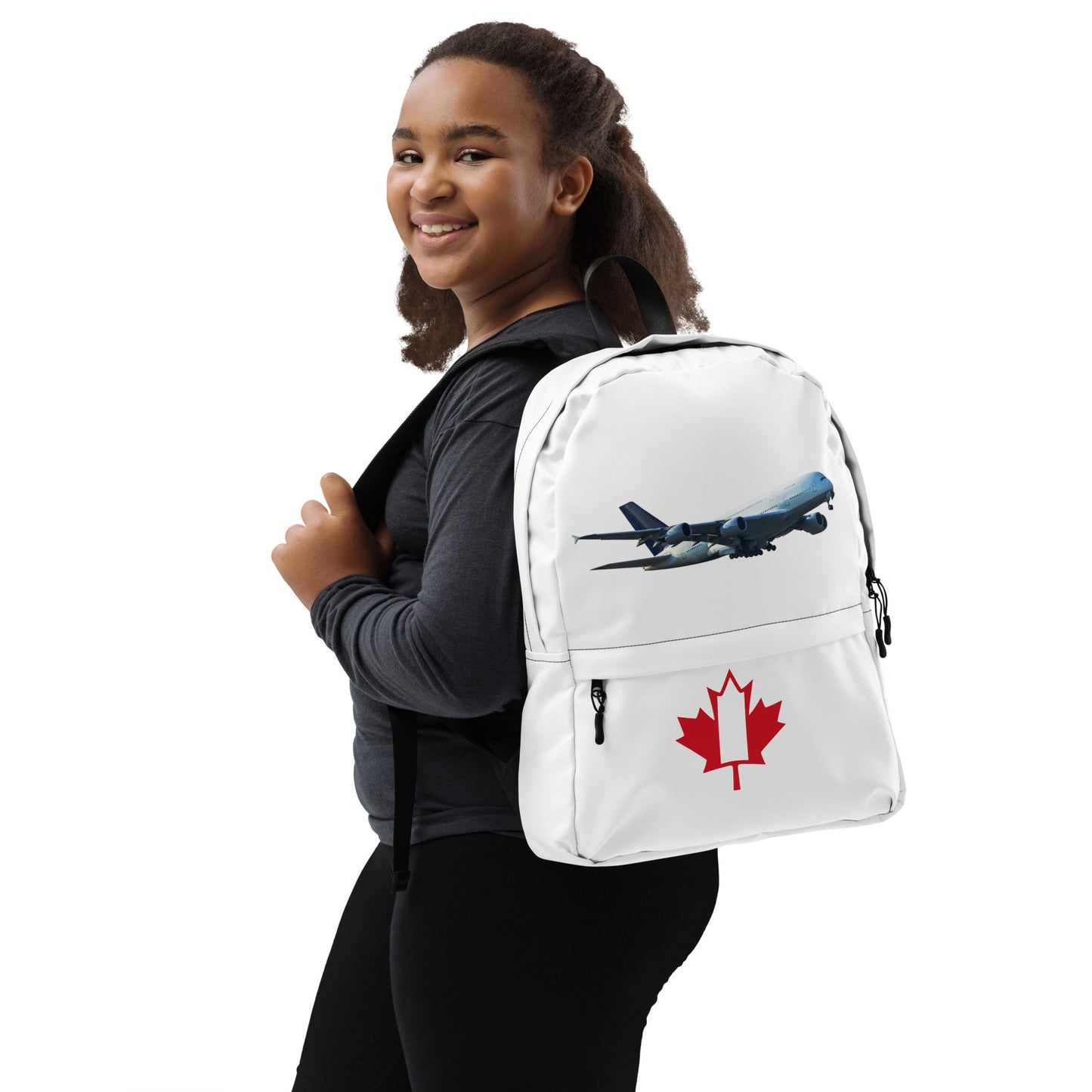 All-Over Print Backpack – White