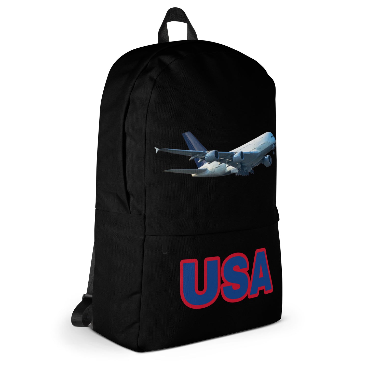 All-Over Print Backpack-Black
