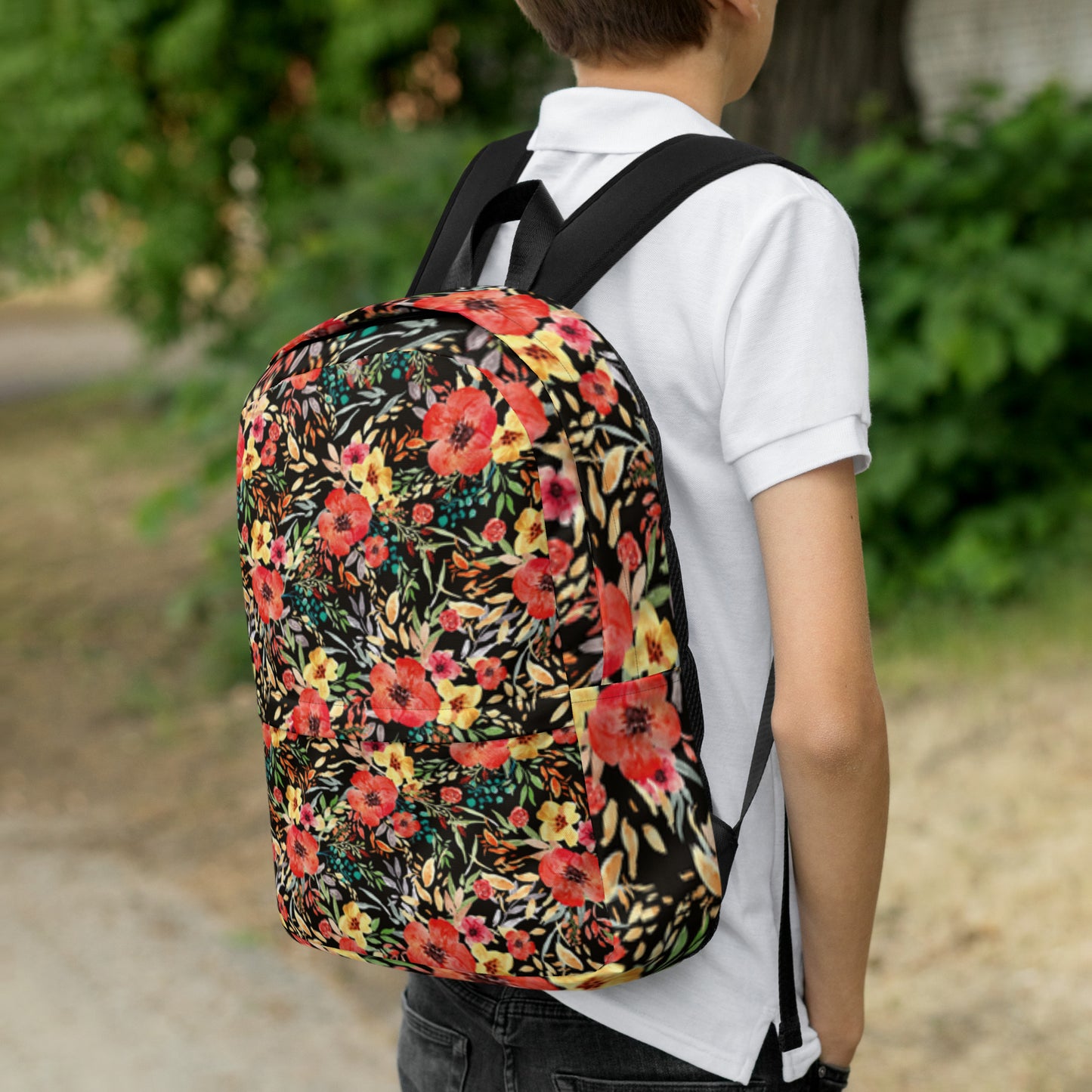 All-Over Print Backpack-Midnight Garden