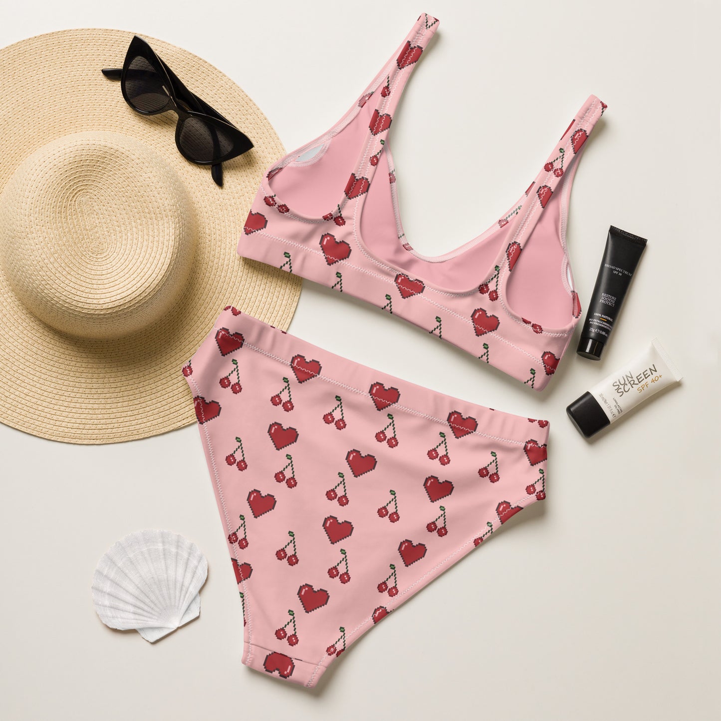 Recycled high-waisted bikini