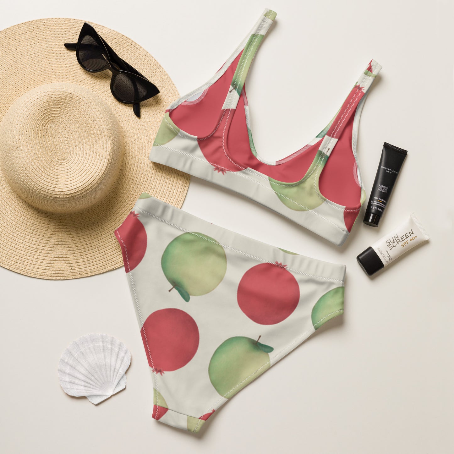 Recycled high-waisted bikini
