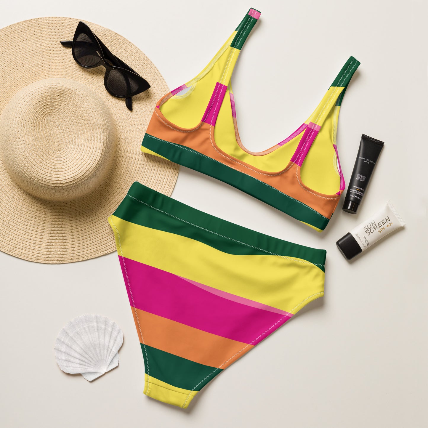 Recycled high-waisted bikini