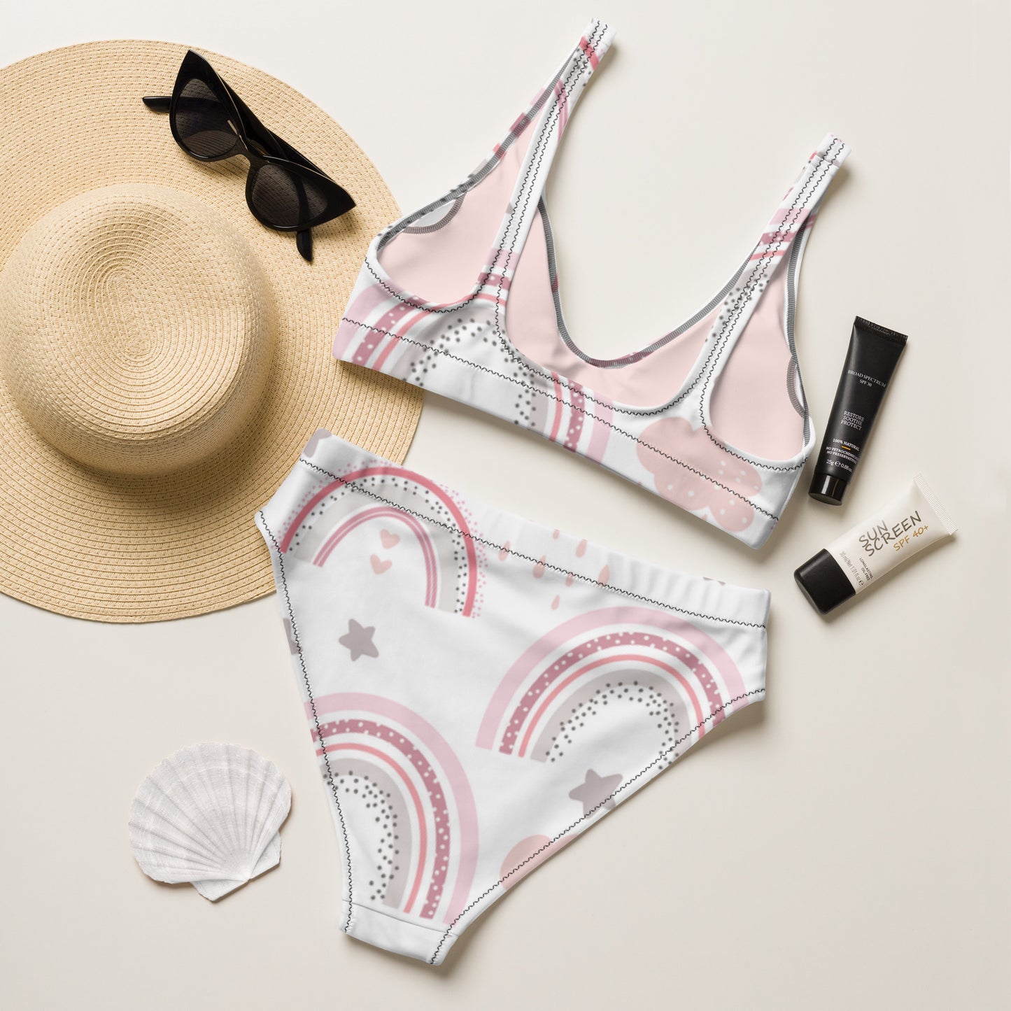 Recycled high-waisted bikini