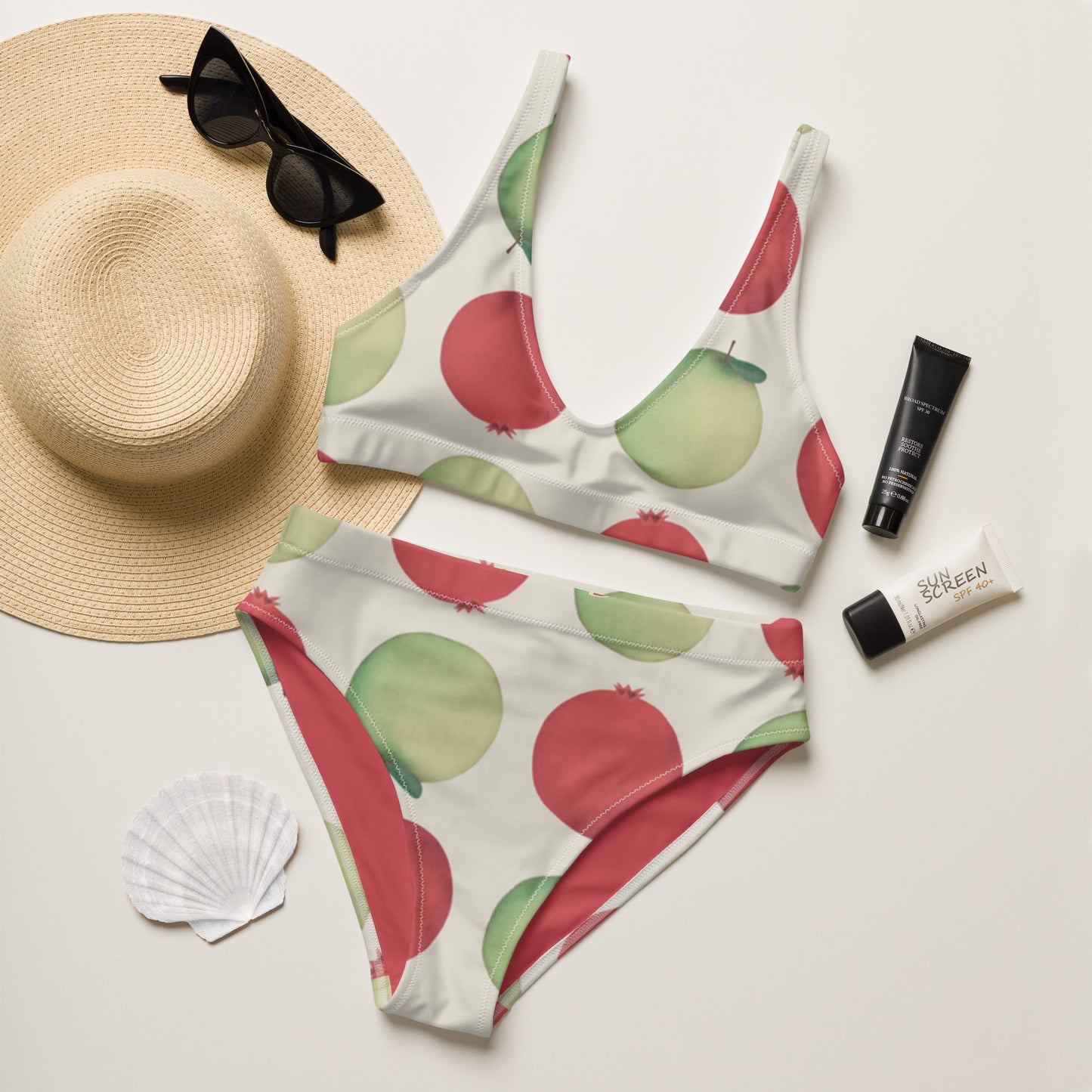 Recycled high-waisted bikini