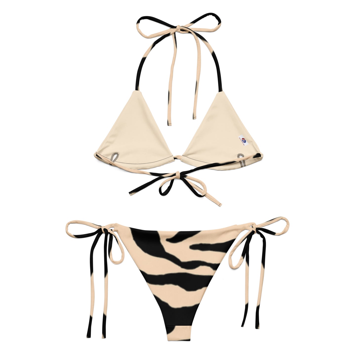 All-over print recycled string bikini