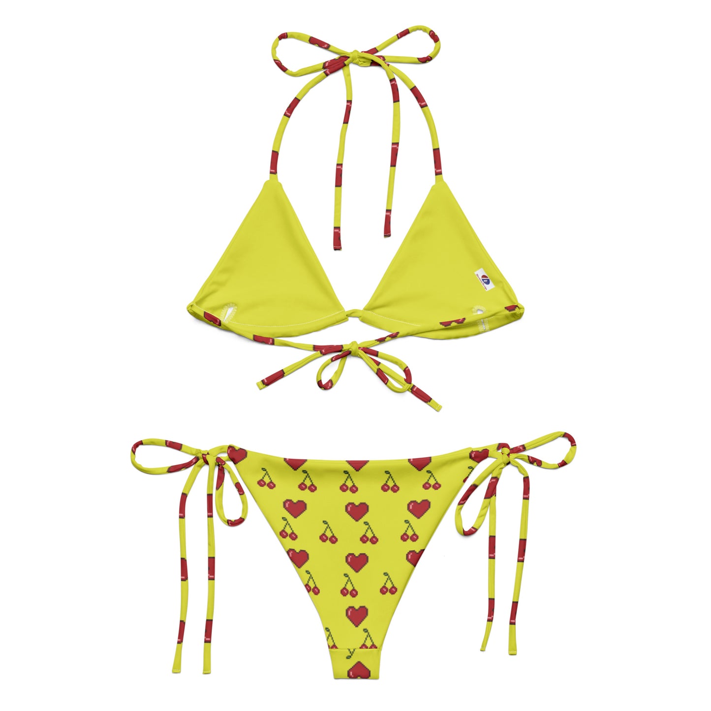 All-over print recycled string bikini