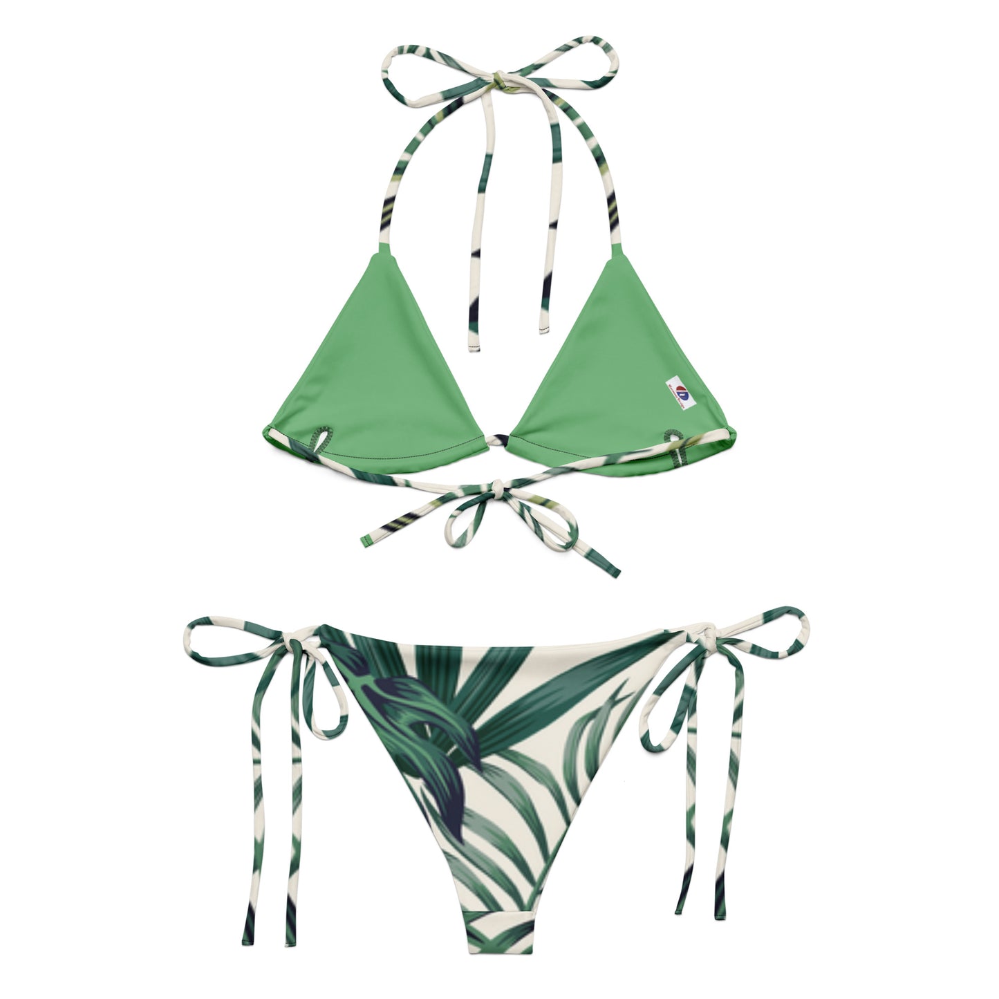 All-over print recycled string bikini