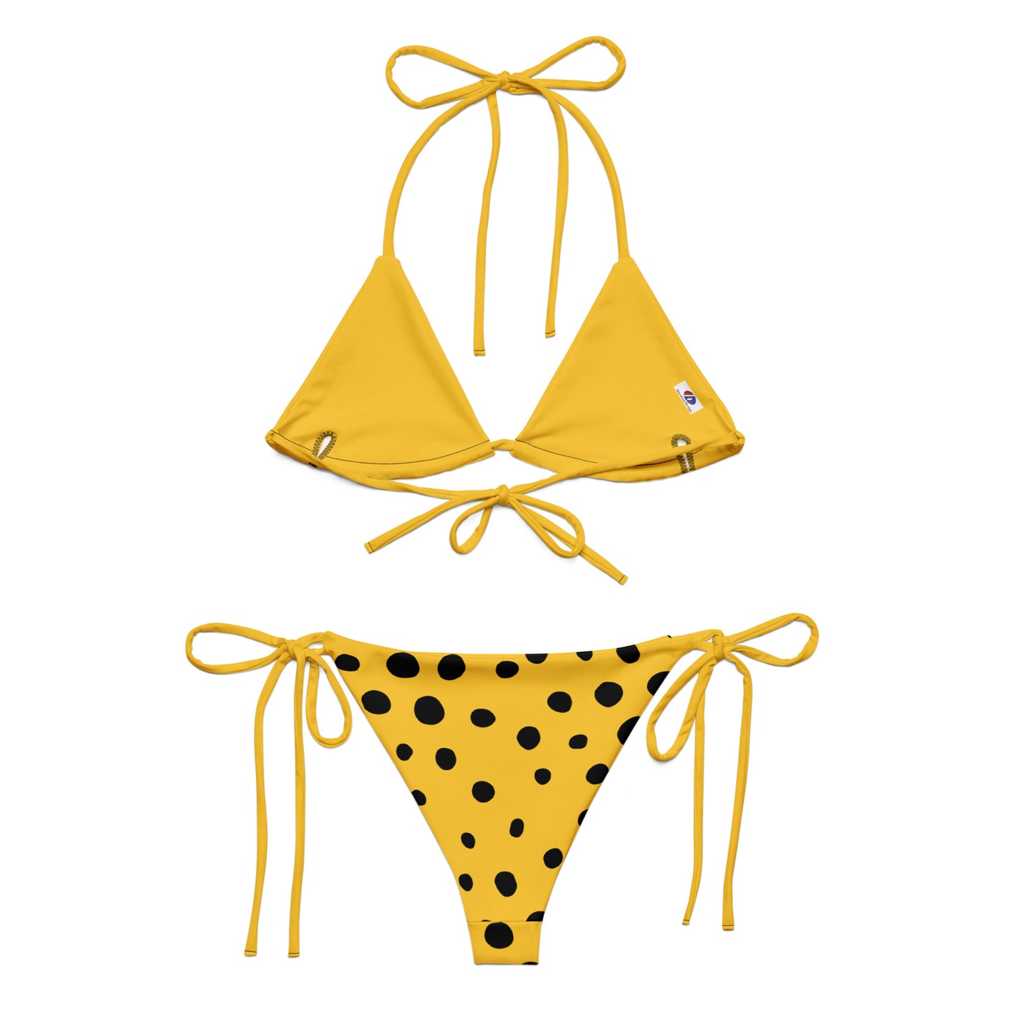 All-over print recycled string bikini