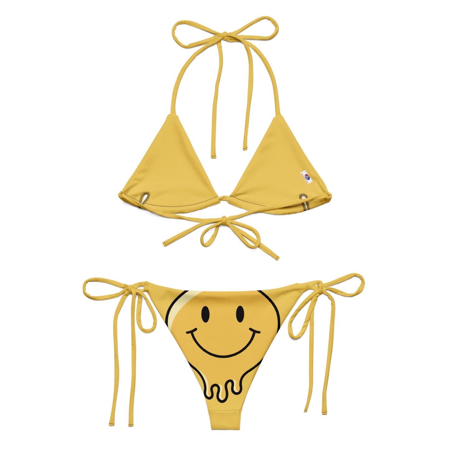 All-over print recycled string bikini
