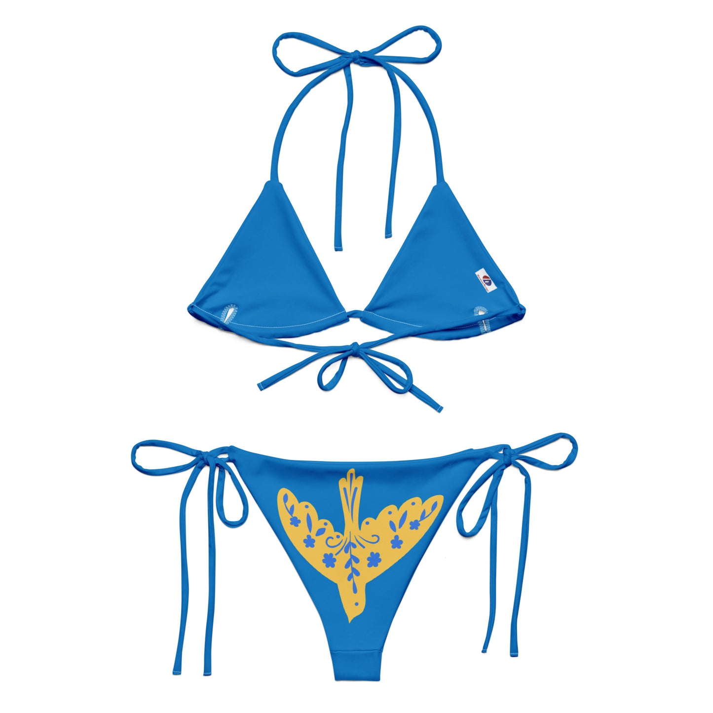 All-over print recycled string bikini