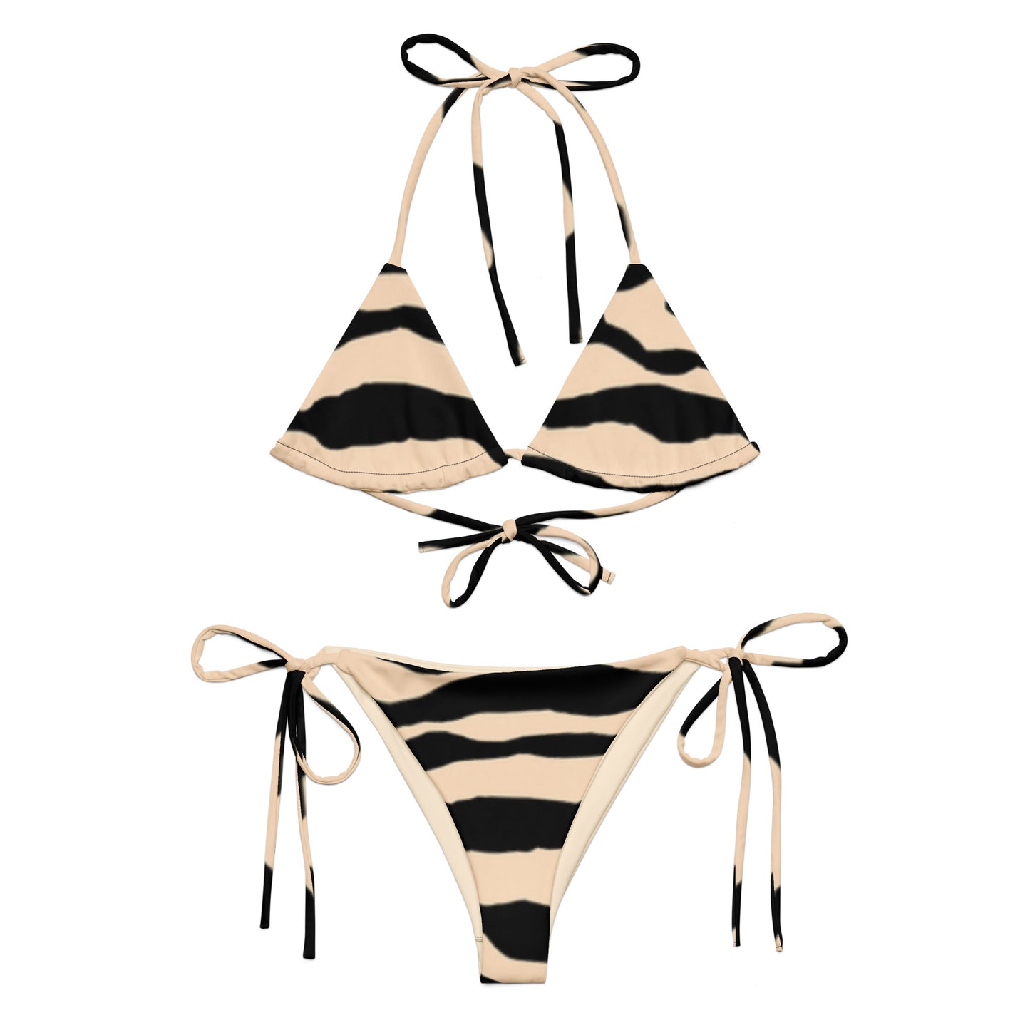 All-over print recycled string bikini