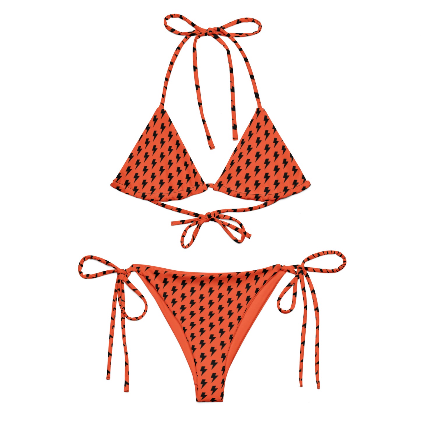 All-over print recycled string bikini