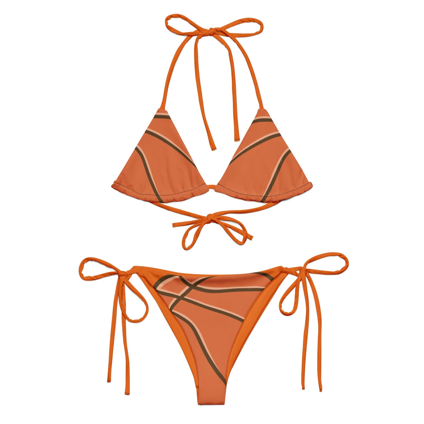 All-over print recycled string bikini