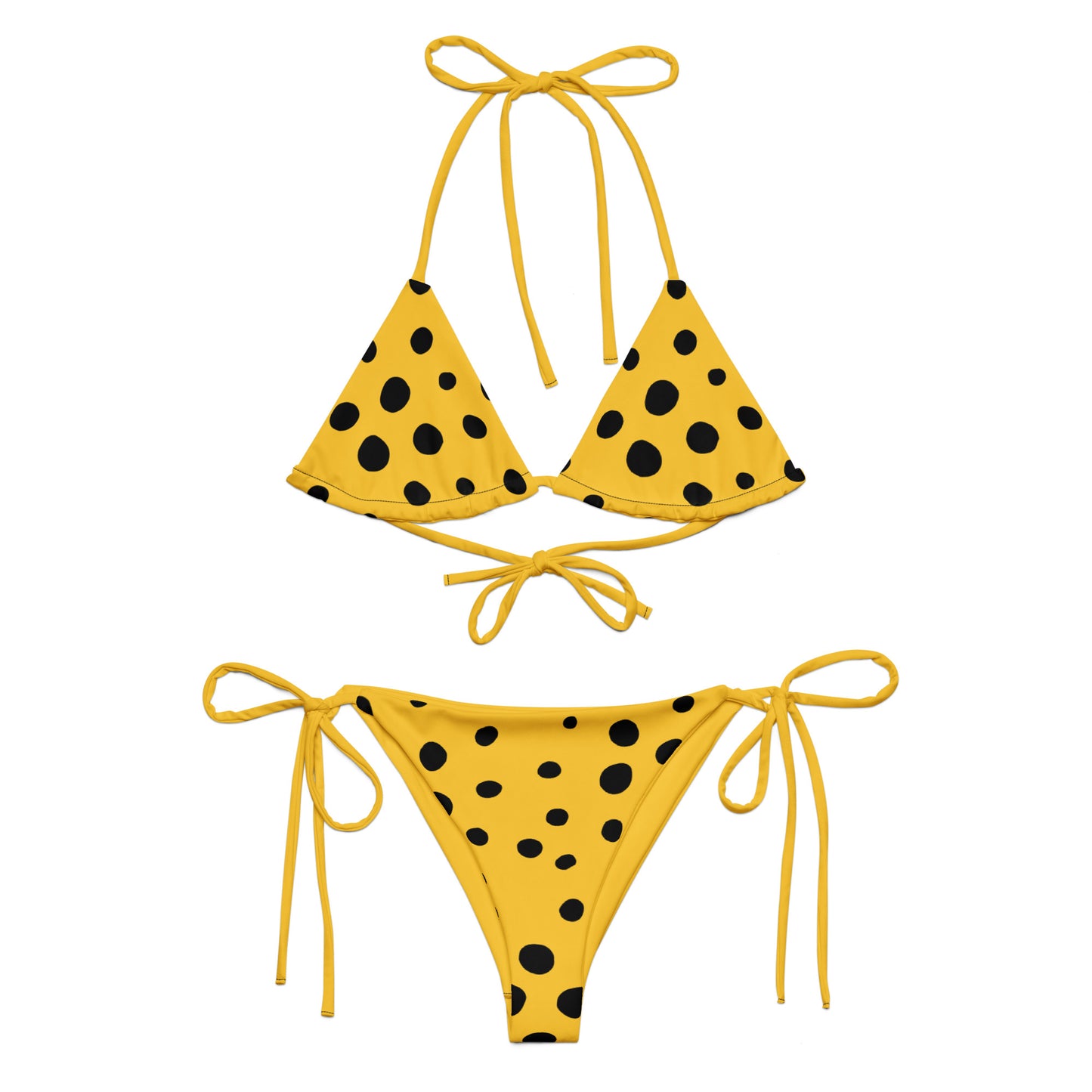 All-over print recycled string bikini
