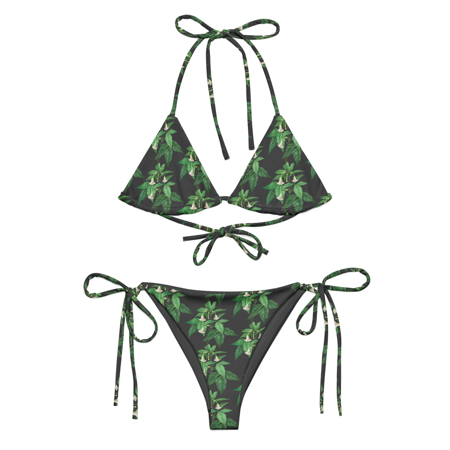 All-over print recycled string bikini