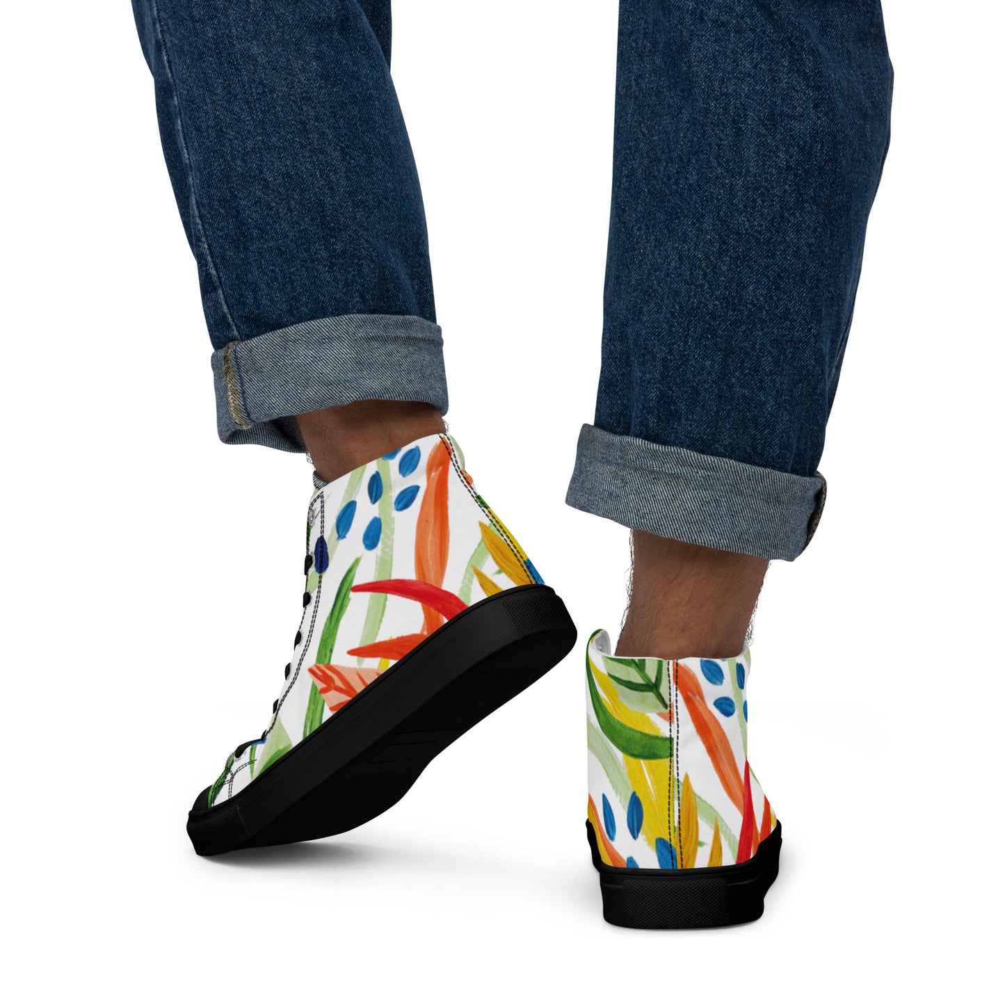 Chaussures montantes en toile pour hommes