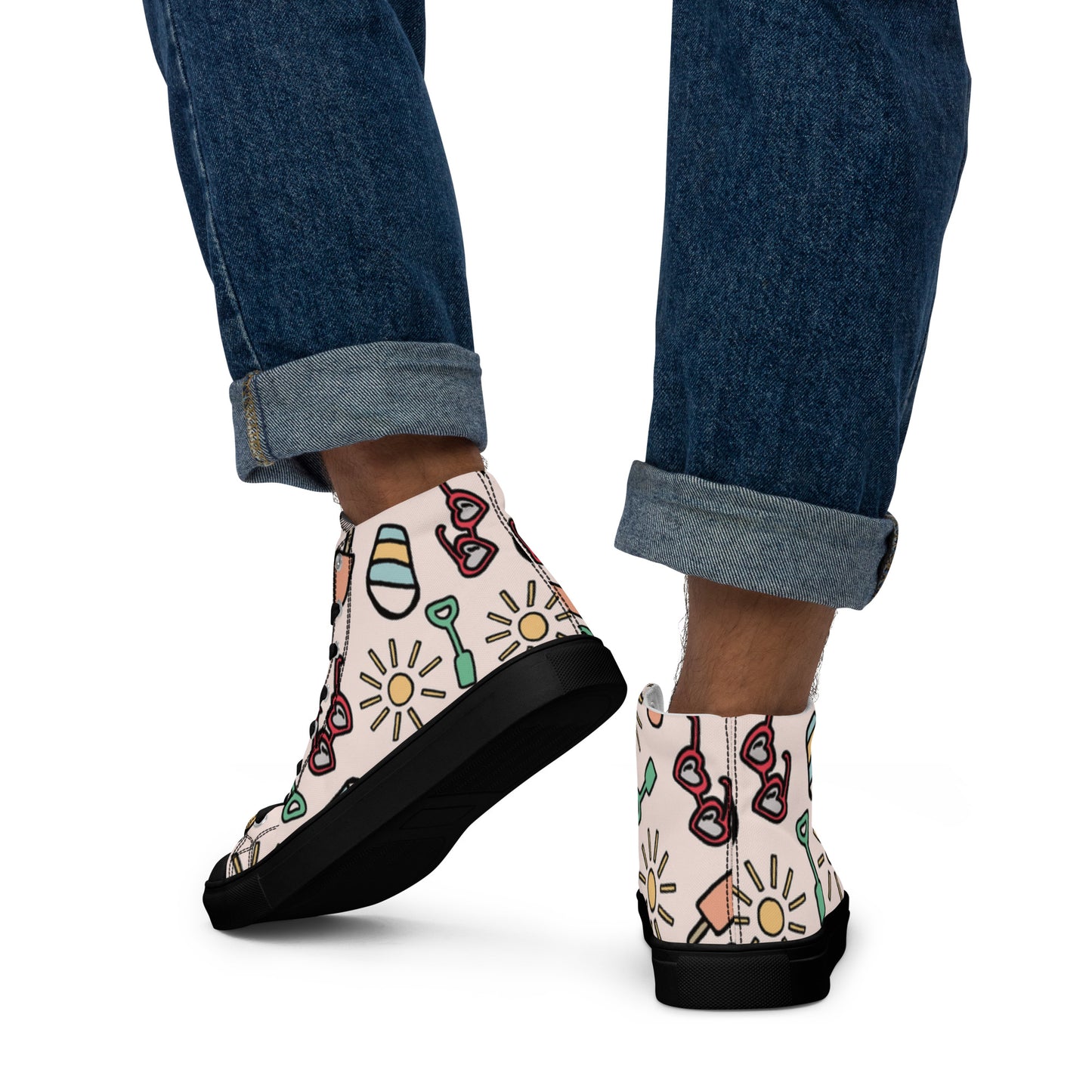 Chaussures montantes en toile pour hommes