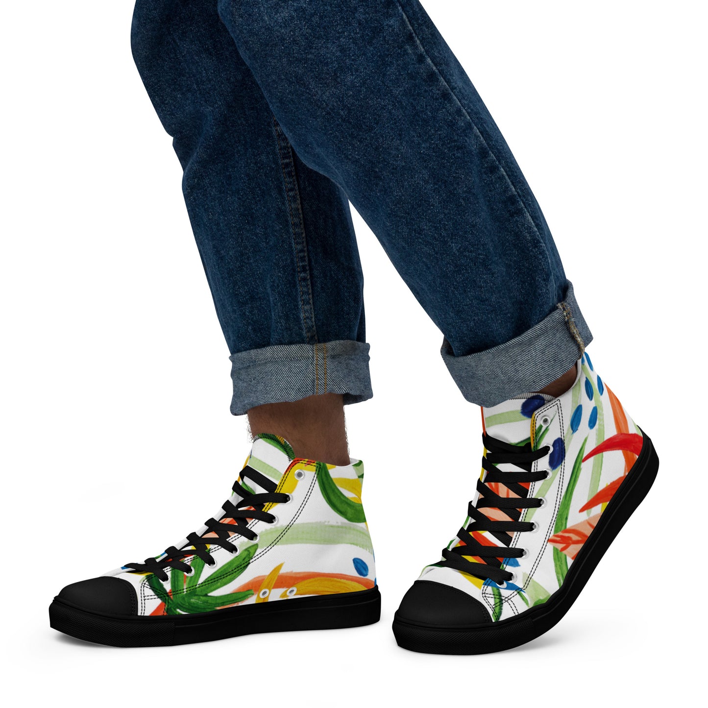 Chaussures montantes en toile pour hommes