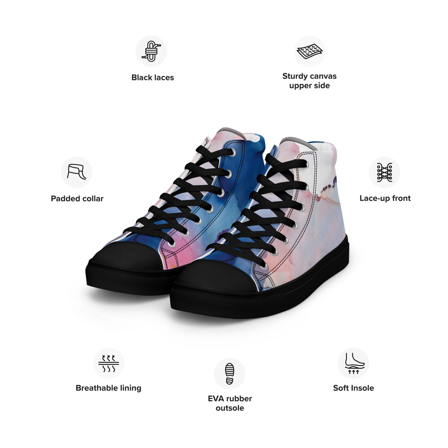 Men’s high top canvas shoes