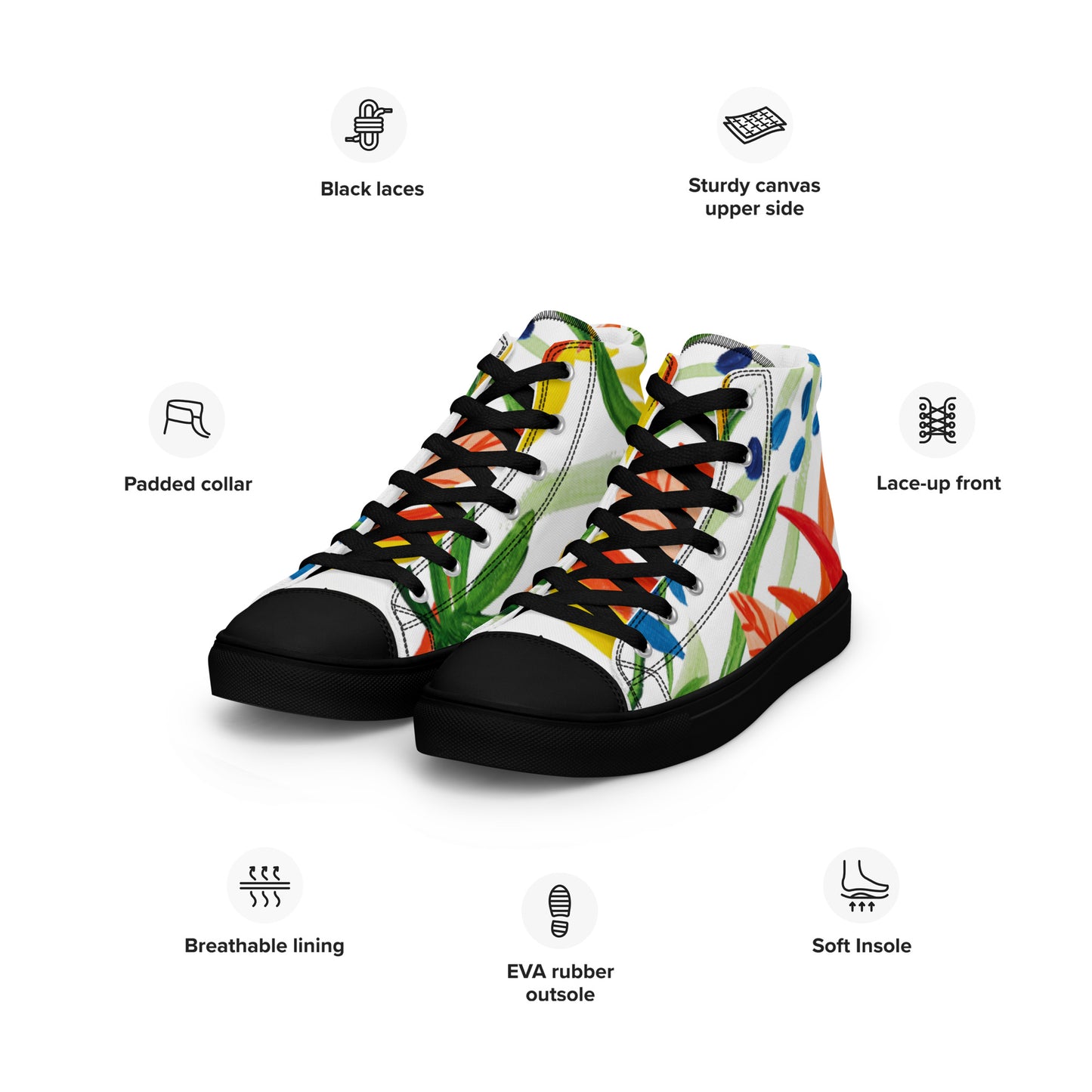 Chaussures montantes en toile pour hommes