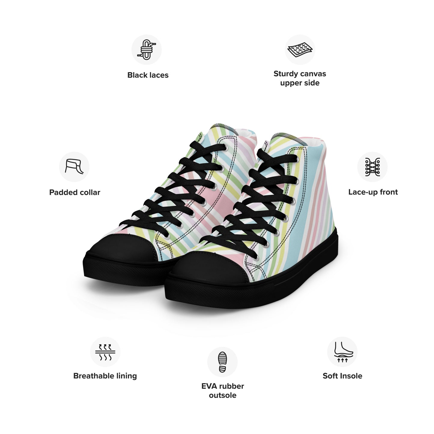 Men’s high top canvas shoes
